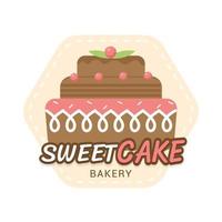 sött bageri och bröd etiketter design för godis butik, tårta, café vektor
