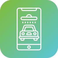 Auto waschen App Vektor Symbol Stil