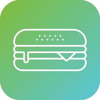 Käse Burger Vektor Symbol Stil