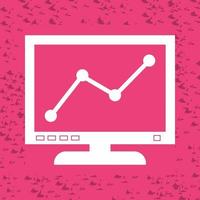 Bildschirmvektorsymbol für Diagrammlinie vektor