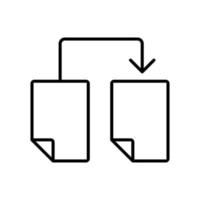 data utbyta ikon vektor. överföra information illustration tecken. fil omvandling symbol eller logotyp. vektor