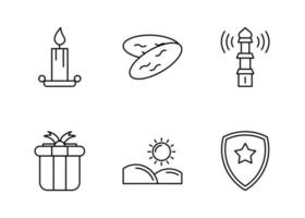 muslimischer Vektor-Icon-Set vektor