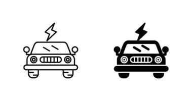 Vektorsymbol für Elektroautos vektor