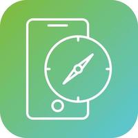 kompass app vektor ikon stil