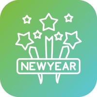 Neu Jahr Feier Vektor Symbol Stil