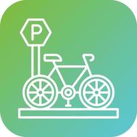 Fahrrad Parkplatz Vektor Symbol Stil