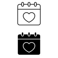 Liebe Symbol Vektor Satz. Beziehungen Illustration Zeichen Sammlung. online Dating Symbol oder Logo.