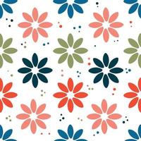 Sommer- hell nahtlos Muster mit abstrakt Blumen vektor