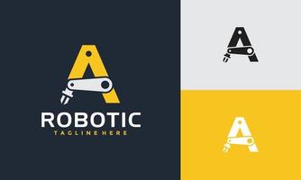 Initiale ein Roboter Logo vektor