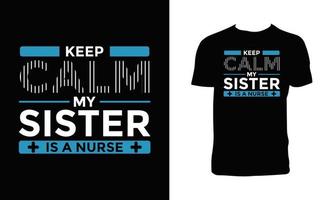 Krankenschwester t Hemd und bekleidung Design. vektor