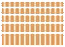 färgad staket i platt stil vektor illustration isolerat på vit