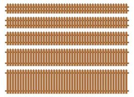 färgad översikt staket i platt stil vektor illustration isolerat på vit