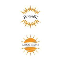 Sonne Vektor-Illustration Symbol Logo Vorlage Design-Set vektor