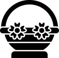 Vektor Design Blume Korb Symbol Stil