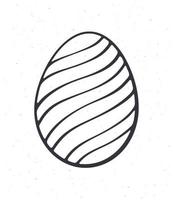 Gliederung Gekritzel von Ostern Ei mit Spiral- Muster vektor