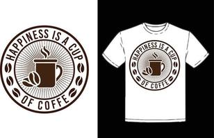 kaffe och beställnings- t-shirt design vektor