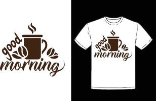 kaffe och beställnings- t-shirt design vektor