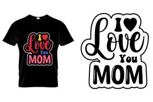 Typografie Mama T-Shirt Design Vektor Mutter Tag Zitate