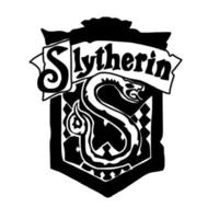 Harry krukmakare slytherin logotyp i tecknad serie klotter stil. vektor illustration isolerat på vit bakgrund.