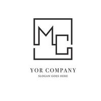 Monogramm Logo Brief m und c vektor