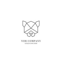 Björn huvud logotyp översikt för företag identitet vektor