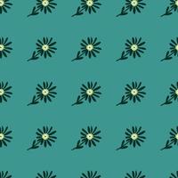 dekorativ einfach Kamille Blume nahtlos Muster. einfach Blumen- endlos Hintergrund. vektor