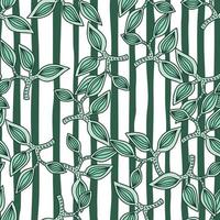 nahtlos Muster mit dekorativ Blätter. Hand gezeichnet exotisch botanisch Textur. skizzieren Urwald Blatt nahtlos Hintergrund. vektor