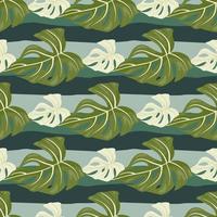 dekorativ tropisch Palme Blätter nahtlos Muster. Urwald Blatt nahtlos Hintergrund. exotisch botanisch Textur. Blumen- Hintergrund. vektor