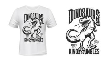 Tyrannosaurus rex oder T-Rex Dinosaurier T-Shirt drucken vektor