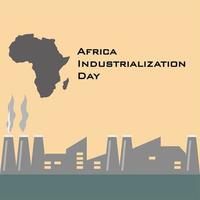 vektor logotyp och ikoner av afrika industrialisering dag firande. platt design. flygblad design.platt illustration grafisk. kan vara använda sig av för bakgrund, kopia Plats och tapet