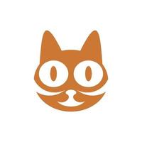 komisch Katze Kopf Tier modern Logo vektor