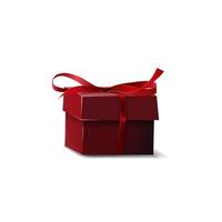 Geschenk rote Verpackung lokalisiert auf weißem Hintergrund für Ihre Kreativität vektor