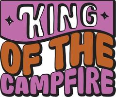 retro Camping T-Shirt Design, wellig T-Shirt Design vektor