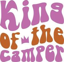 retro Camping T-Shirt Design, wellig T-Shirt Design vektor