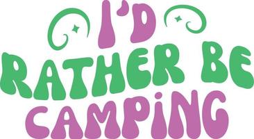 retro Camping T-Shirt Design, wellig T-Shirt Design vektor