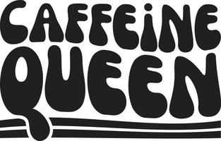 retro Kaffee T-Shirt Design, wellig T-Shirt Design vektor