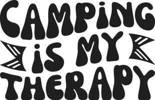 retro Camping T-Shirt Design, wellig T-Shirt Design vektor