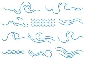Hand gezeichnet Gekritzel Wellen Clip Kunst vektor