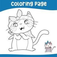 Färbung Buchseite. her Juli Aktivität Blatt. Färbung Aktivität zum Kind. Vektor Datei