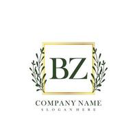 bz Initiale Schönheit Blumen- Logo Vorlage vektor