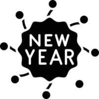 vektor design Lycklig ny år ikon stil