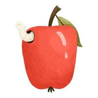 Hand gezeichnet Apfel einstellen , isoliert auf Weiß Hintergrund. köstlich Essen Illustration, vegan Essen vektor