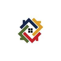 Haus Hausbau Immobilien Immobilien Design-Vorlage vektor