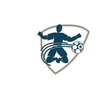 fotboll fotboll badge logo design mallar sport vektor