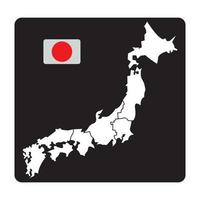 japan Karta symbol enkel ikon, illustration design mall vektor