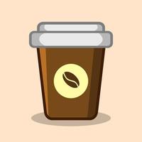 Kaffee Tasse Illustration Design zum Logo. vektor