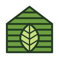 Grün Haus mit Blatt Vektor Symbol Design. bunt Öko Symbol Symbol. eben Symbol.