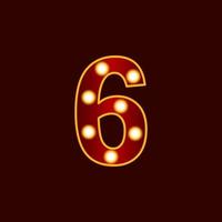 7 Nummer mit Birne Vektor Symbol
