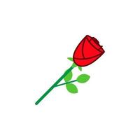 Rose, Blume Farbe Vektor Symbol