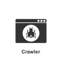 online Marketing, Crawler Vektor Symbol